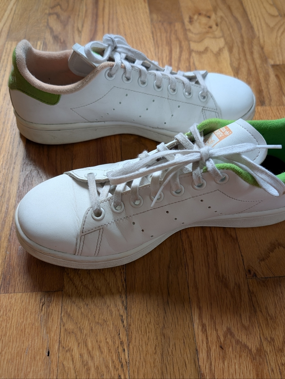 Adidas Stan Smith White Mis Peggy&Kermit Leather Sneakers Women Size 6 - Picture 8 of 9
